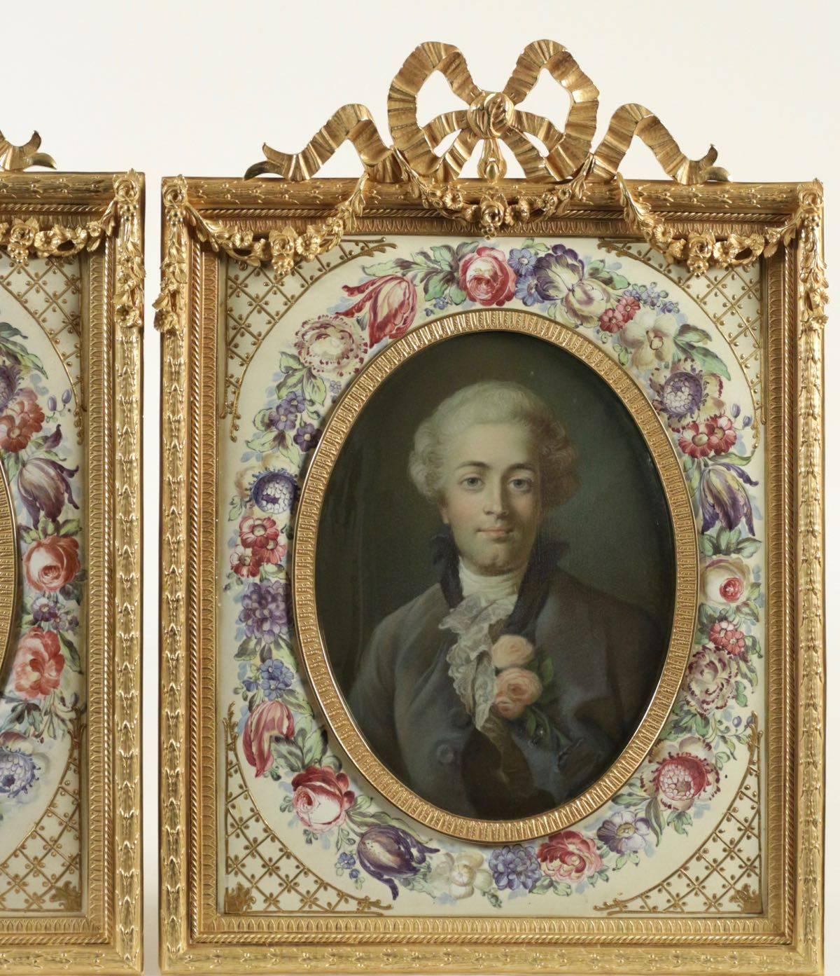 Louis XVI Pair of Pastel Portraits by Jean Baptiste Perronneau For Sale