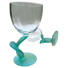 Paire de gobelets DAUM "CACTUS" en pâte de verre
