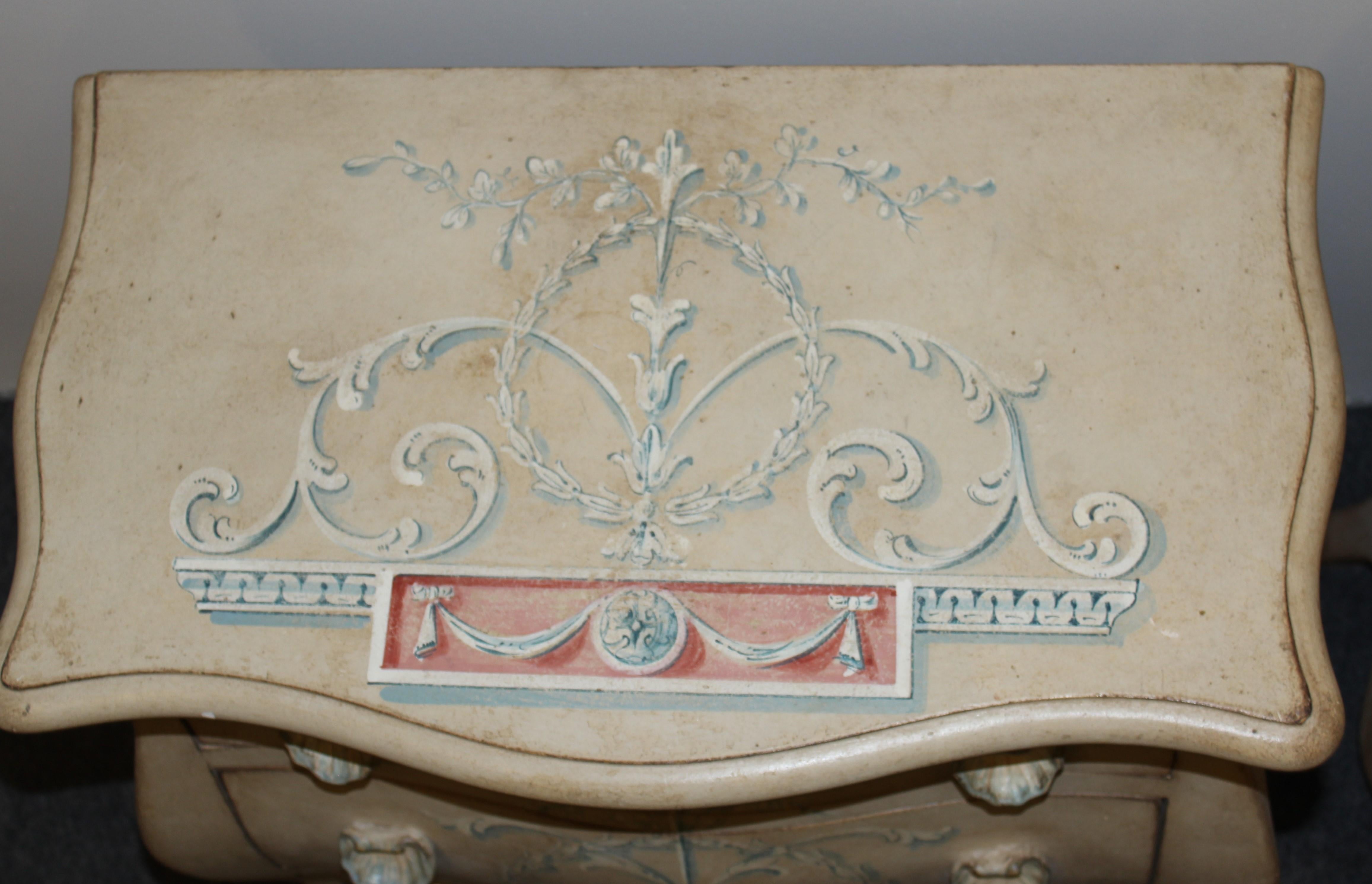Pair of Patina Furniture Company Italian Painted Bedside Tables, 1980s 3