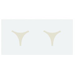 Pareja de pedestales de base de mesa Bernhardt de latón patinado