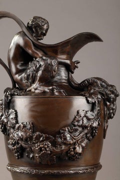 Paar Euler aus patinierter Bronze nach Sigisbert-François Michel