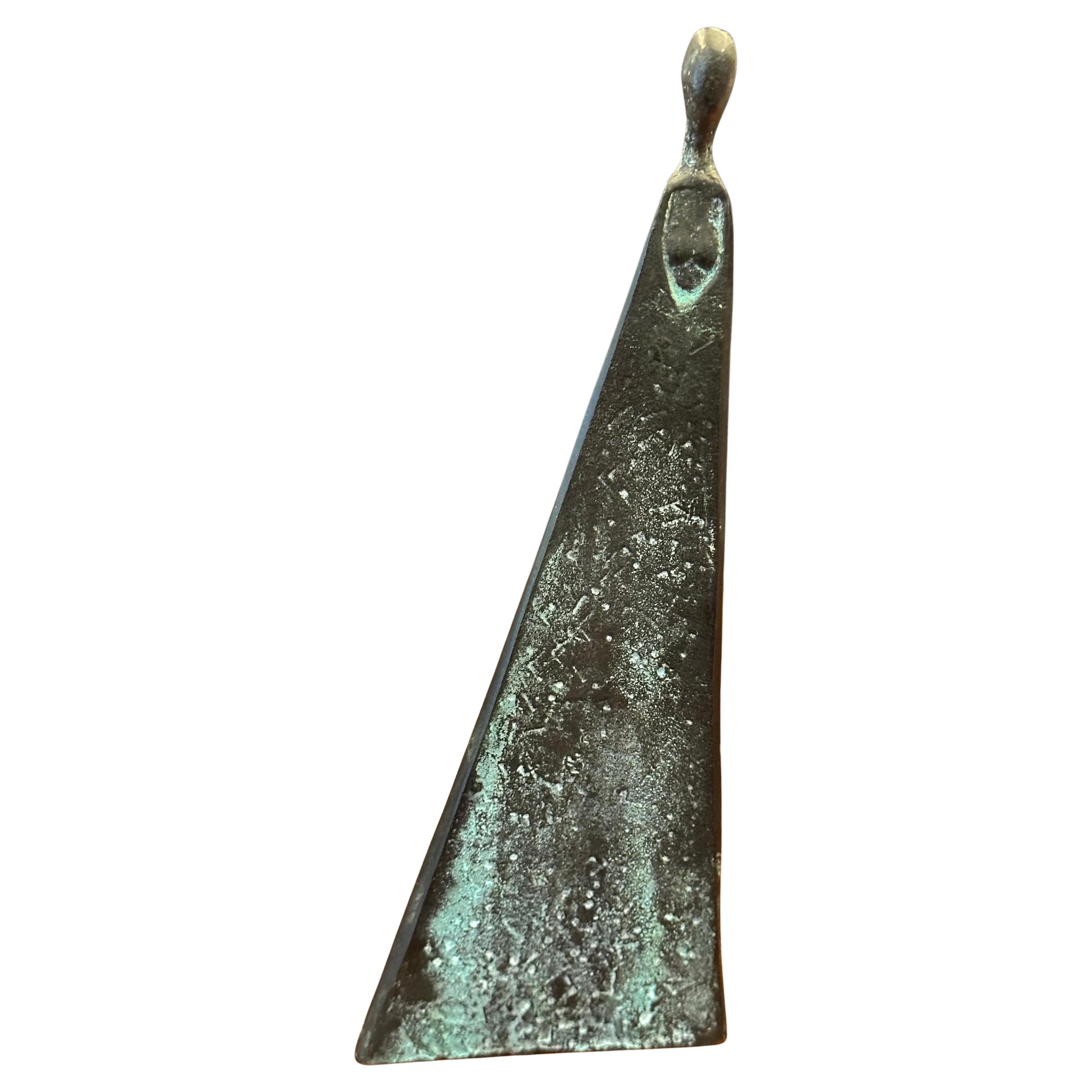 South African Pair of Patinated Bronze Figurative Sculptures in the Style of Sydney Kumalo For Sale
