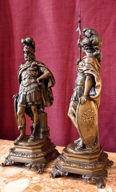 Pair of patinated bronze figures – François Girardon – sculptures 19th- N° 1697