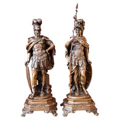 Pair of patinated bronze figures – François Girardon – sculptures 19th- N° 1697