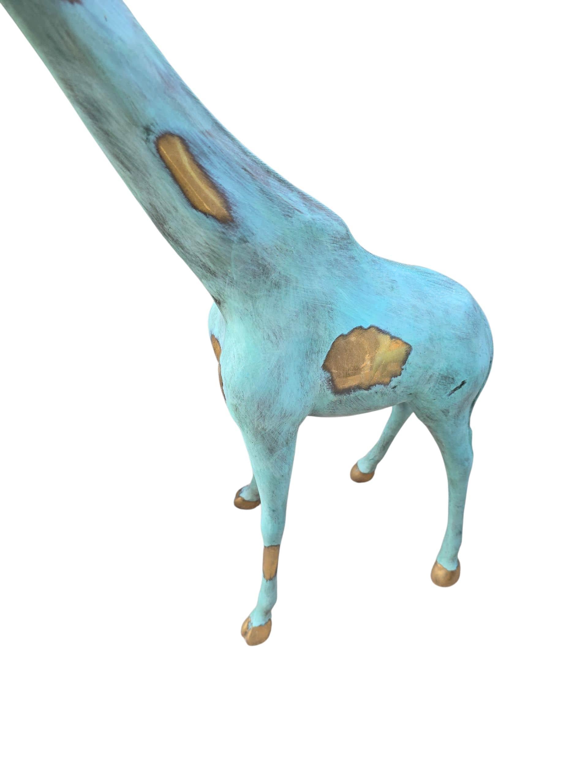 Coppia di sculture di giraffa in bronzo patinato, 20° secolo in vendita 2