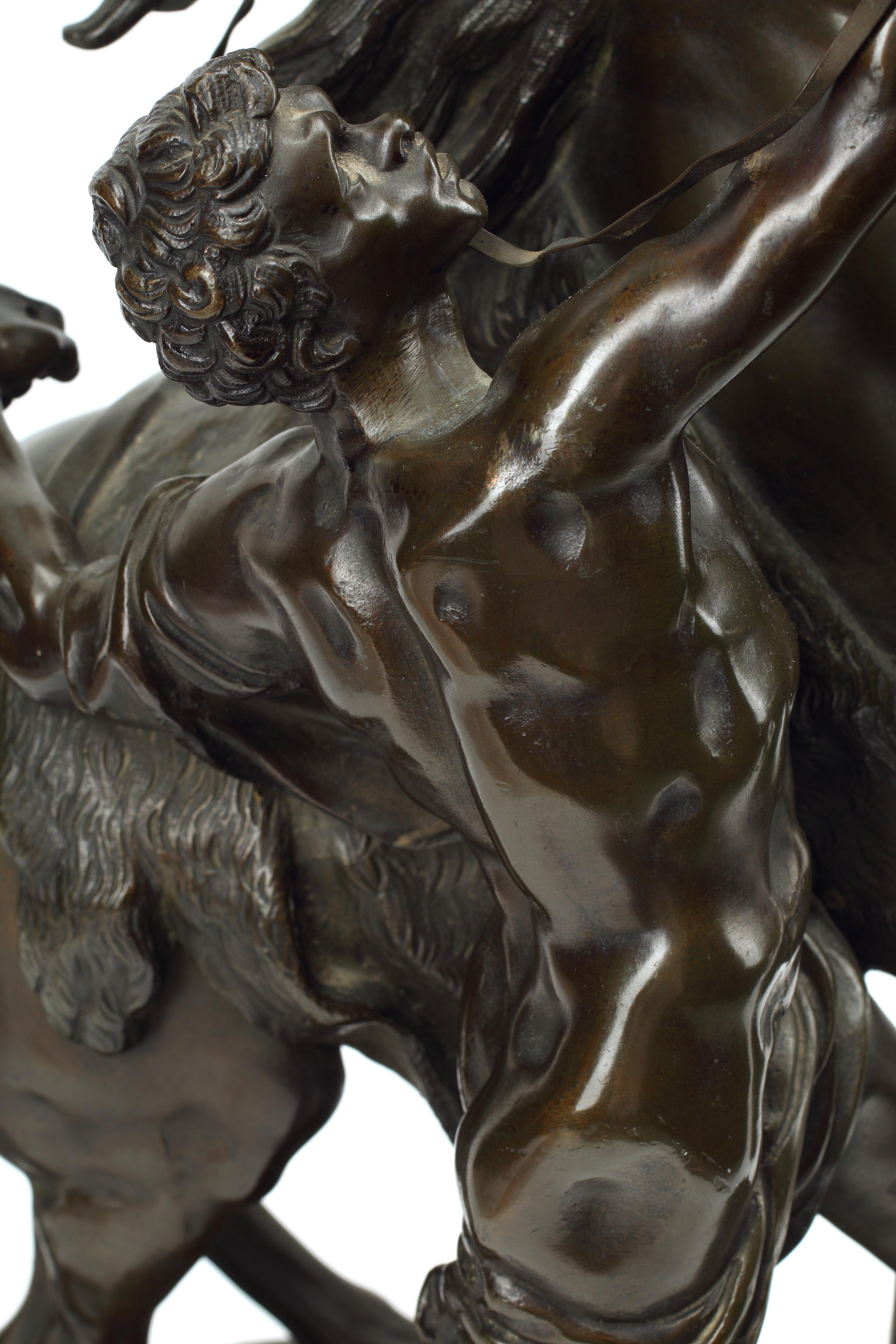 Pair of Patinated Bronze Marly Horse Sculptures, 19th Century French For Sale 2