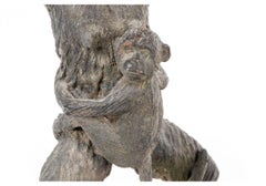 Pair Of Patinated Bronze Monkey Figures