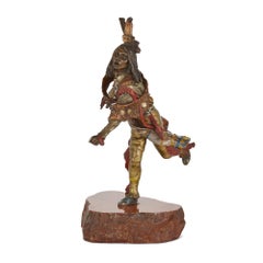 Pair of Patinated Bronze Native American Figures after Kauba