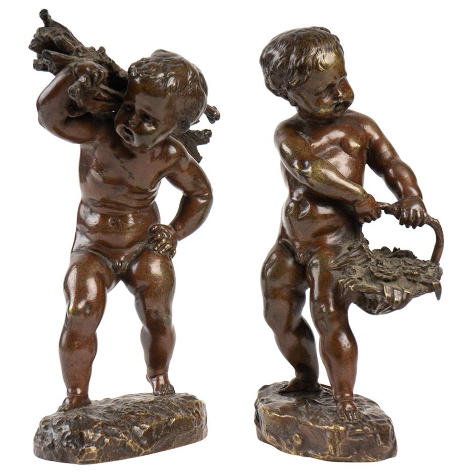 Pair of Patinated Bronzes, 19th Century