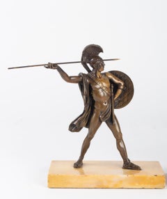 Paar Skulpturen aus patinierten Bronzeskulpturen Horace und Kutsche