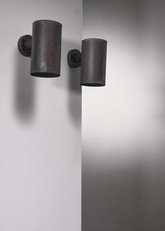 Pair of Patinated Copper Fagerhults Sconces, Sweden, 1960s
