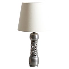 Pair of Patinated Tin Table Lamps by Mogens Ballin, 1930s