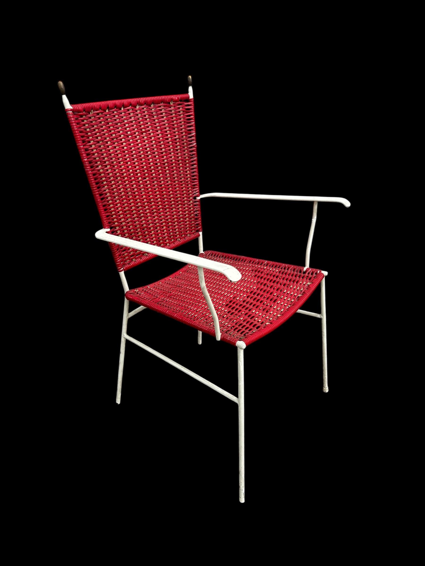 Mid-Century Modern pair of patio armchairs from he 1950's For Sale