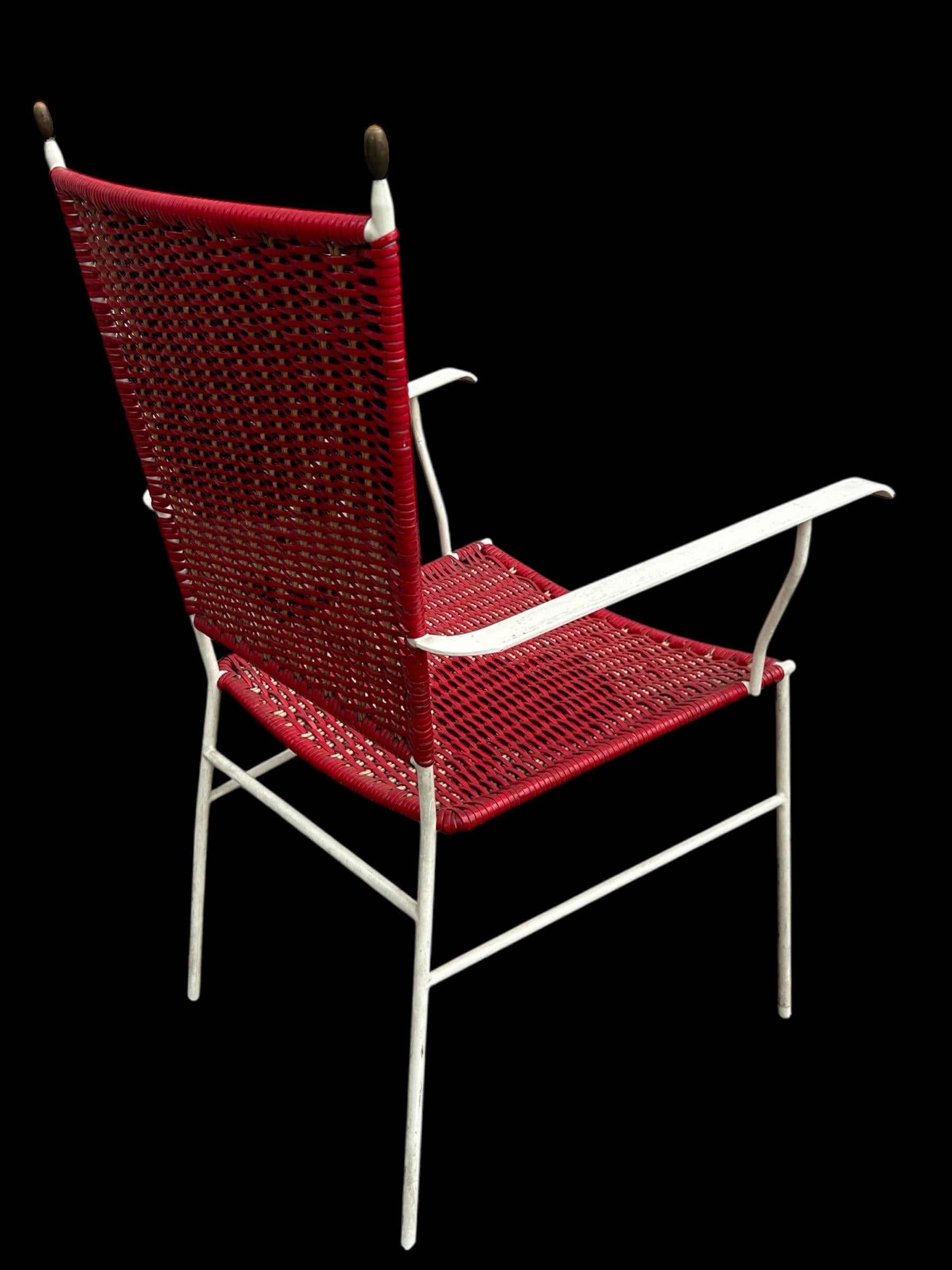 French pair of patio armchairs from he 1950's For Sale
