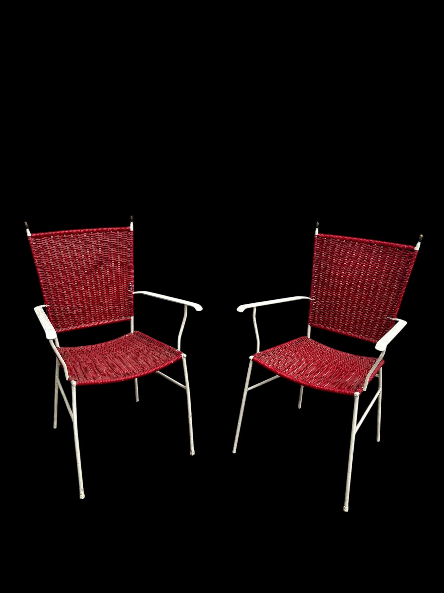 pair of patio armchairs from he 1950's For Sale 1