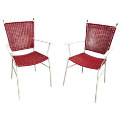 pair of patio armchairs from he 1950's