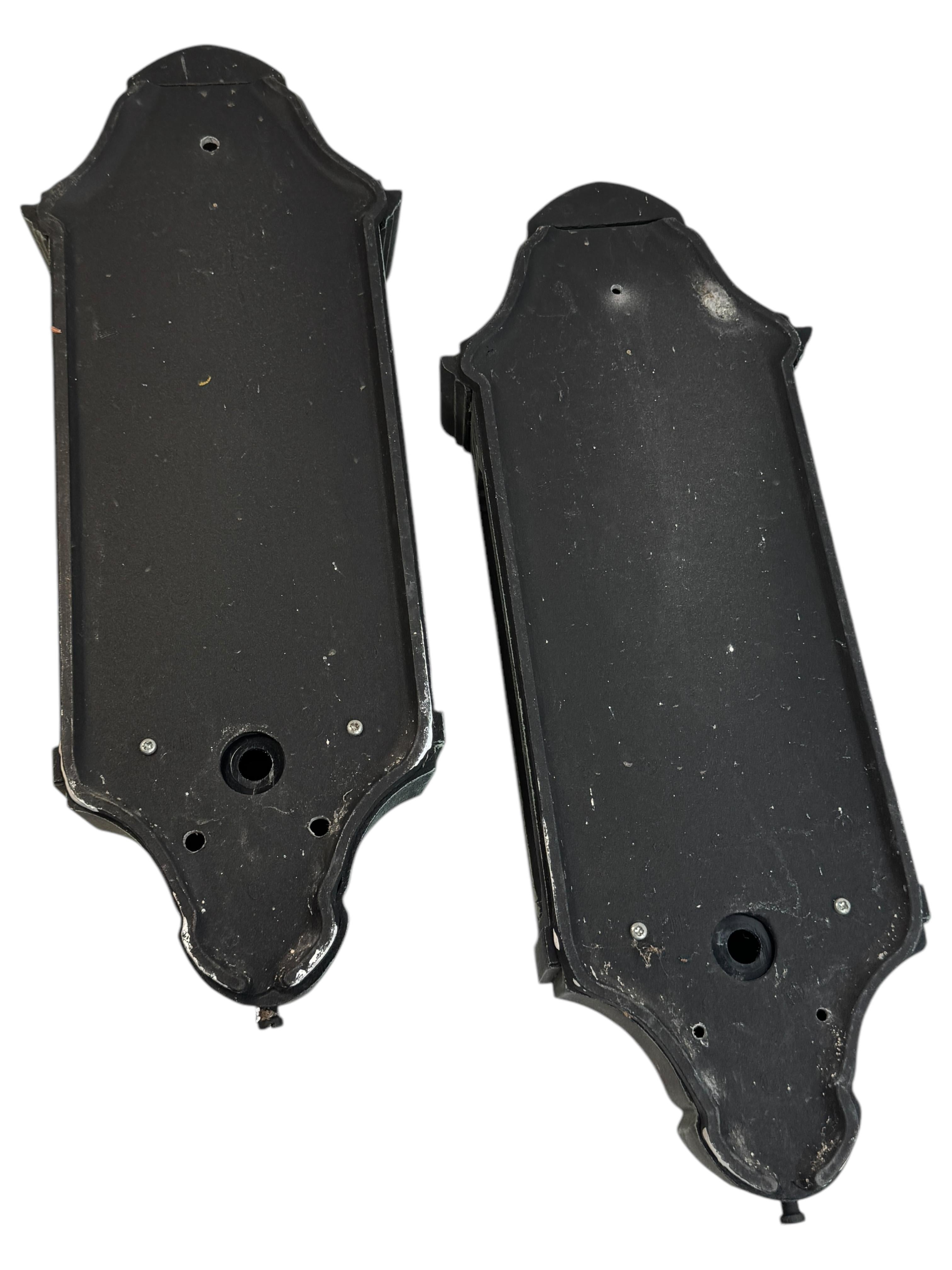 Pair of Patio or Outdoor Glass & Metal Wall Light Sconce, Germany, 1970s For Sale 4