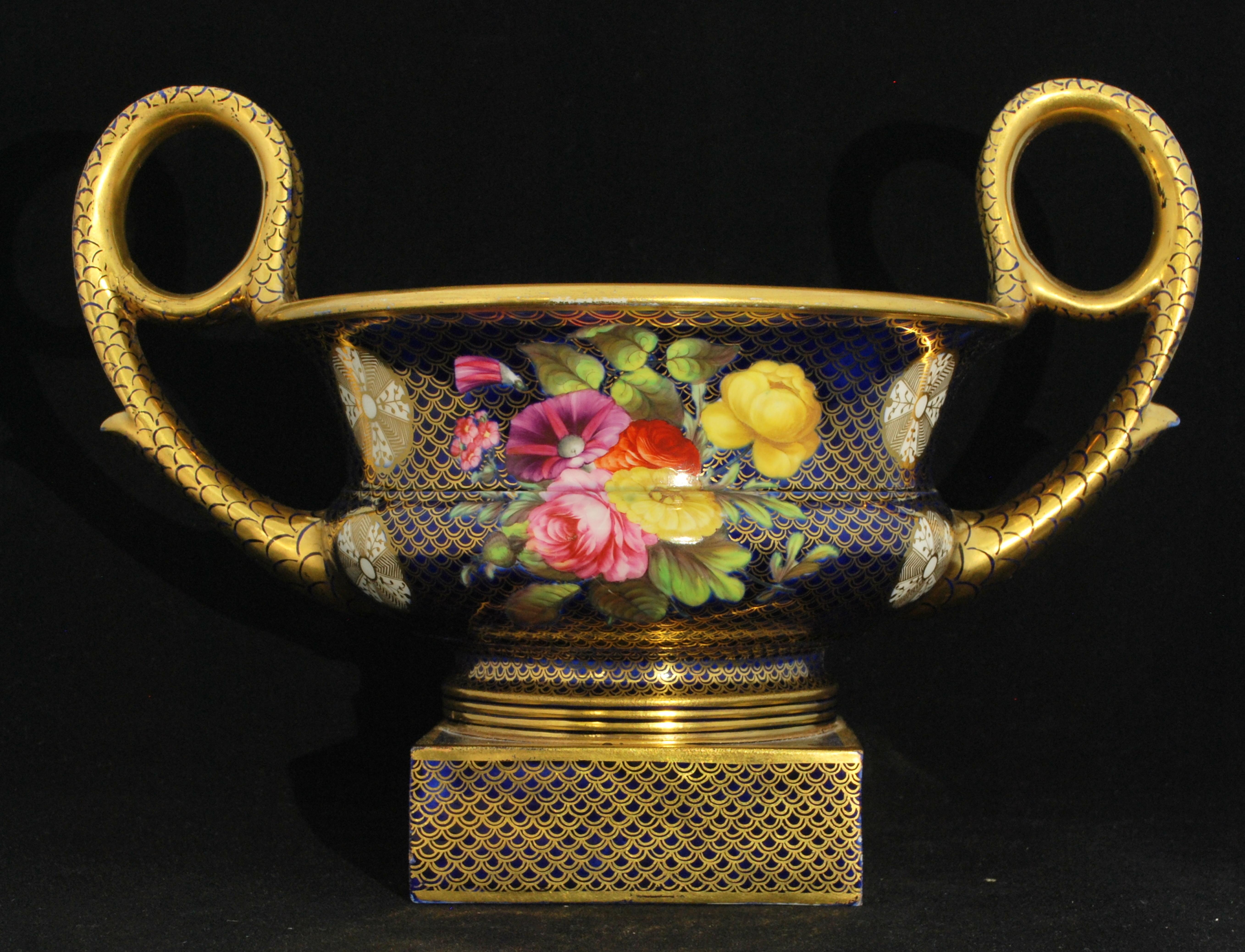 Porcelain Pair of Pattern 1166 Vases, Spode, C1820 For Sale