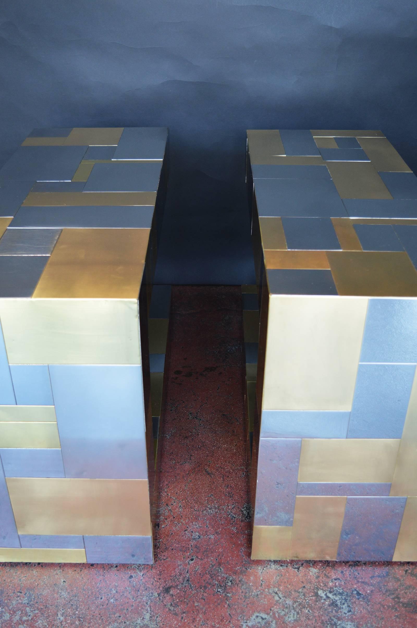 Pair of Paul Evans Cityscape Side Tables 1