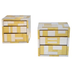 Pair of Paul Evans Cityscape Floating Night Stands for Directional, USA 1970s
