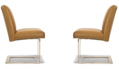 Ein Paar Paul Evans für Directional Esszimmerstühle aus Edelman-Leder