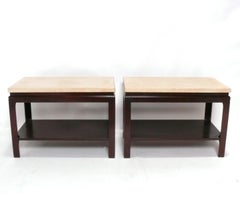 Pair of Paul Frankl Cork Top Tables
