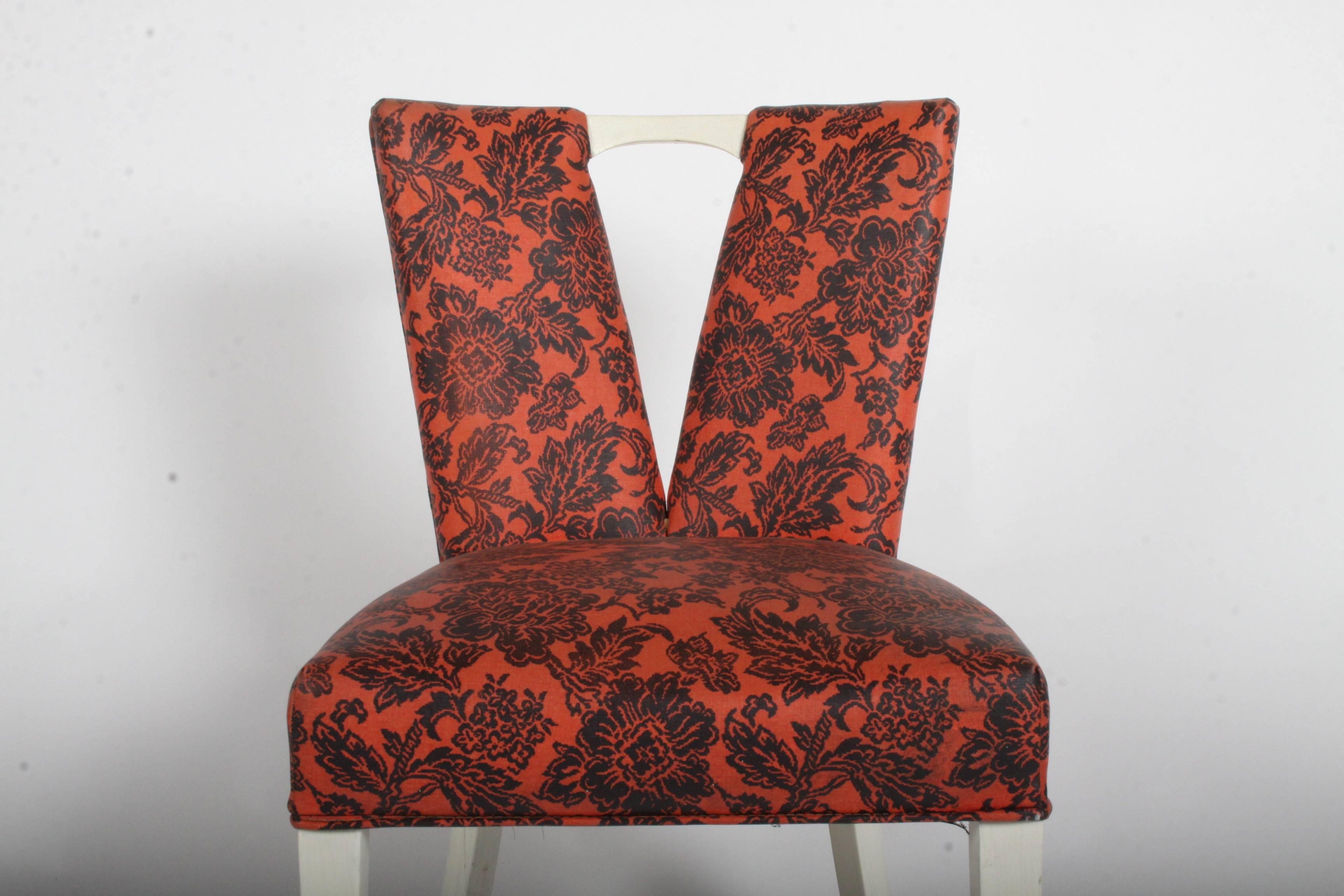 Mid-Century Modern Paul Frankl paire de chaises de salle à manger d'appoint avec corset pour Johnson en vente