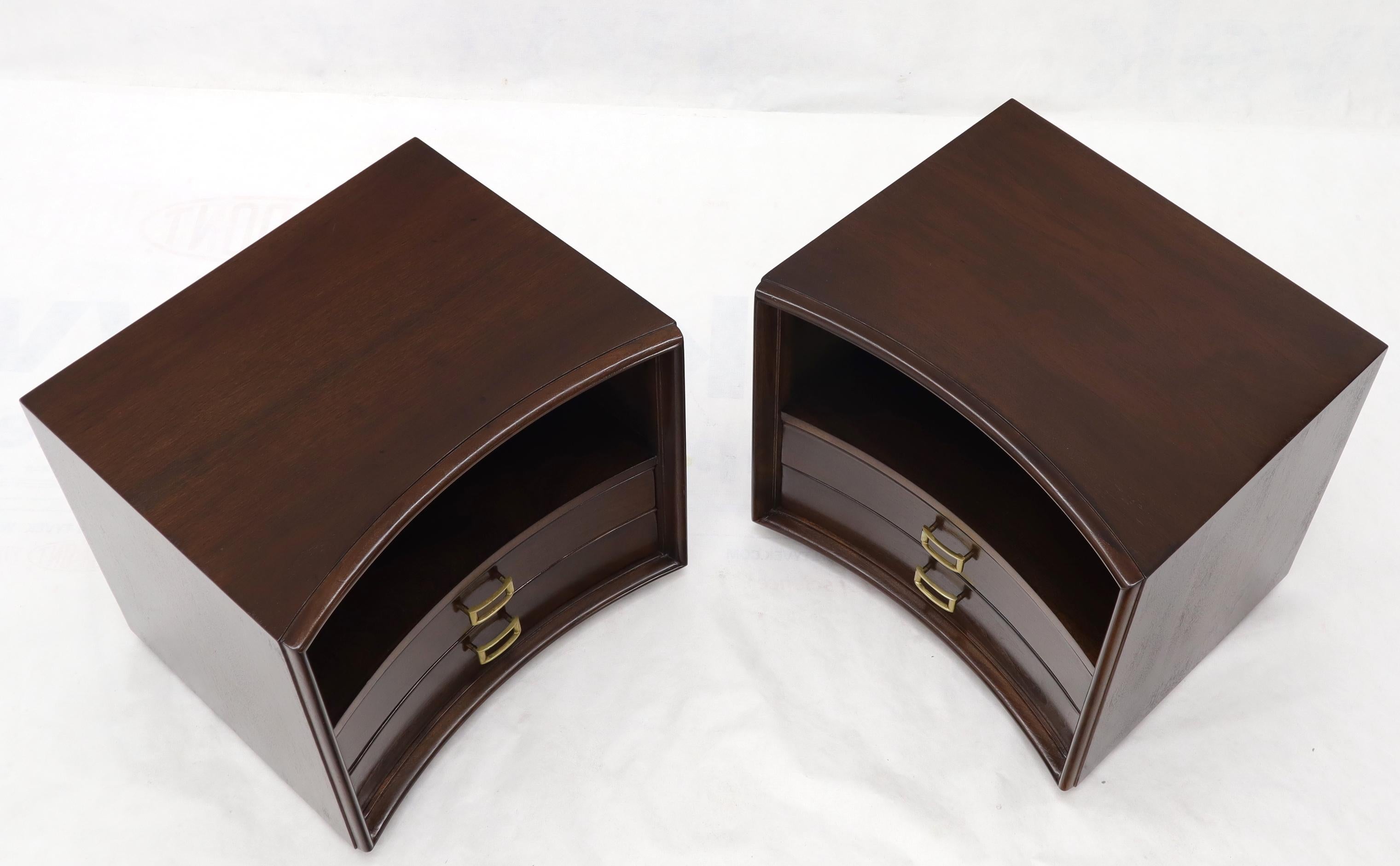 Mid-Century Modern Pair of Paul Frankl for Johnson Furniture Nightstands End Tables