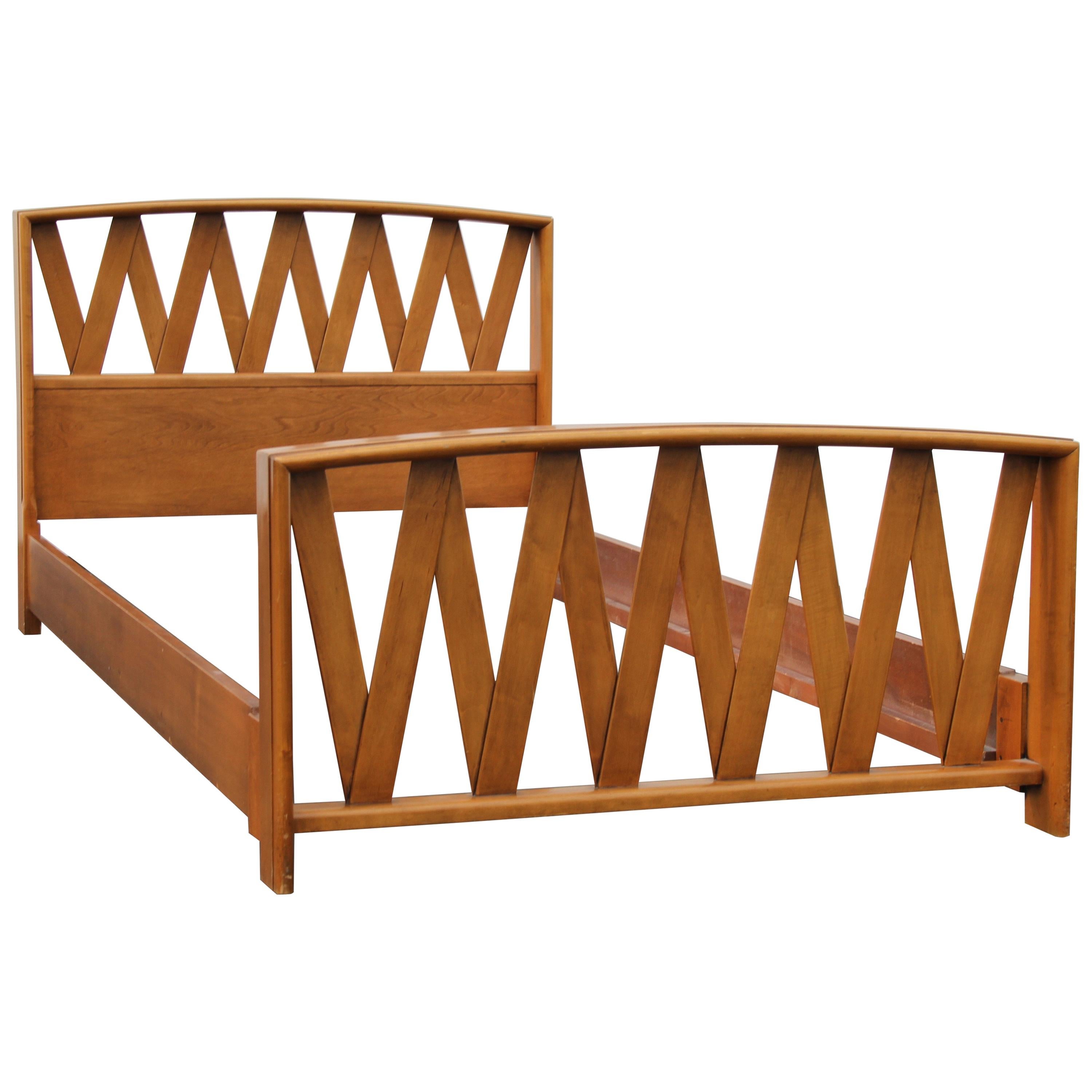 Pair of Paul Frankl for Johnson Furniture Twin Beds