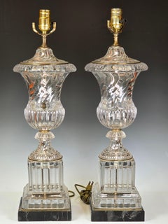 Paar Paul Hanson Lampen im Baccarat-Stil