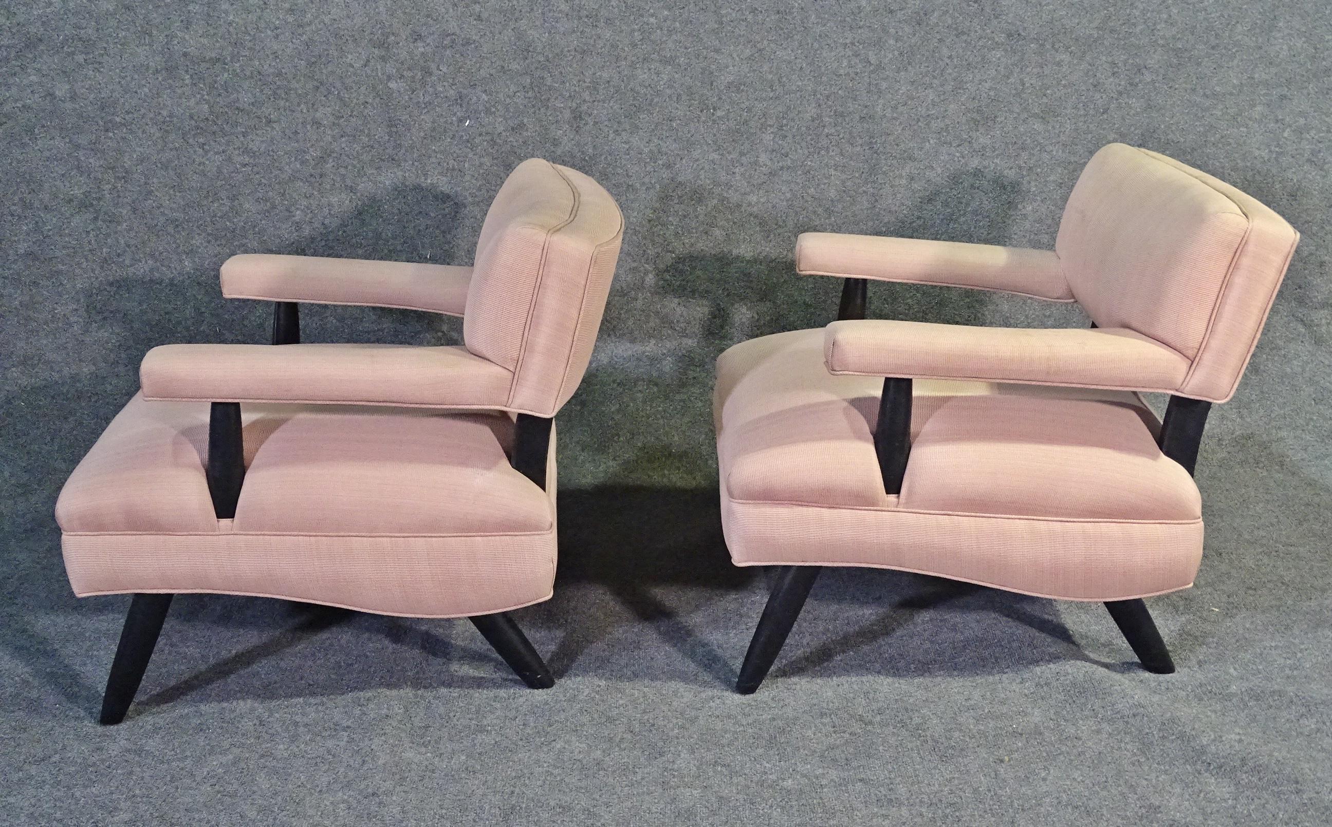 20th Century Pair of Paul Laszlo Style Lounge Chairs