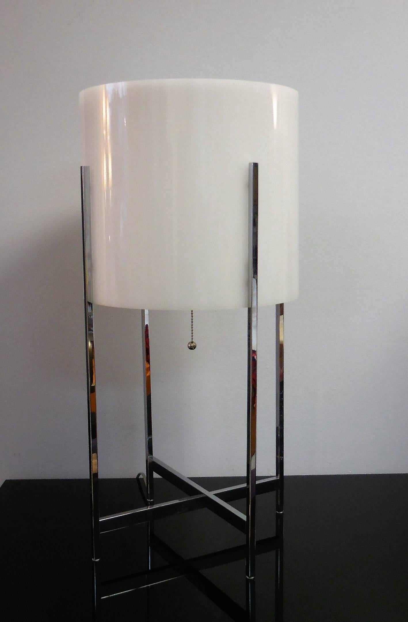 Late 20th Century Pair of Paul Mayen for Habitat Chrome and Lucite Table Lamps, 1970s