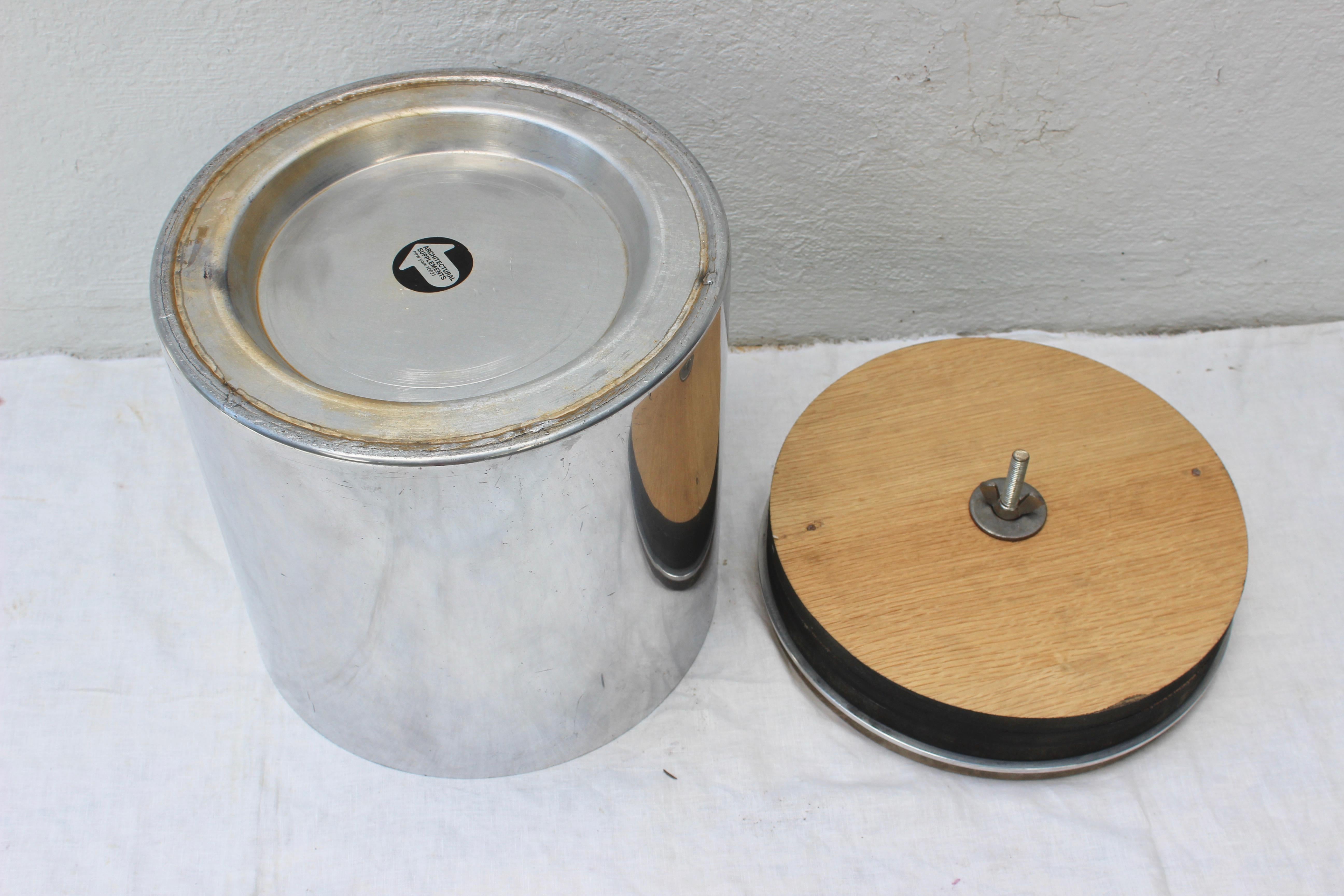 Pair of Paul Mayen Polished Steel and Marble Side Tables 1