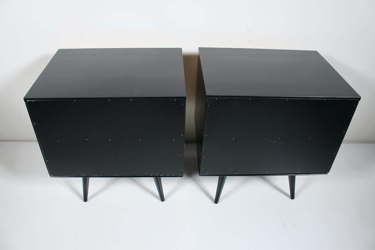 Paire de coffres à deux tiroirs en érable et noir de Paul McCobb 1503 Planner Group en vente 6