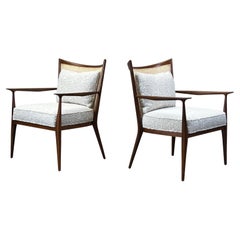 Pair of Paul McCobb Cane Back Lounge Chairs