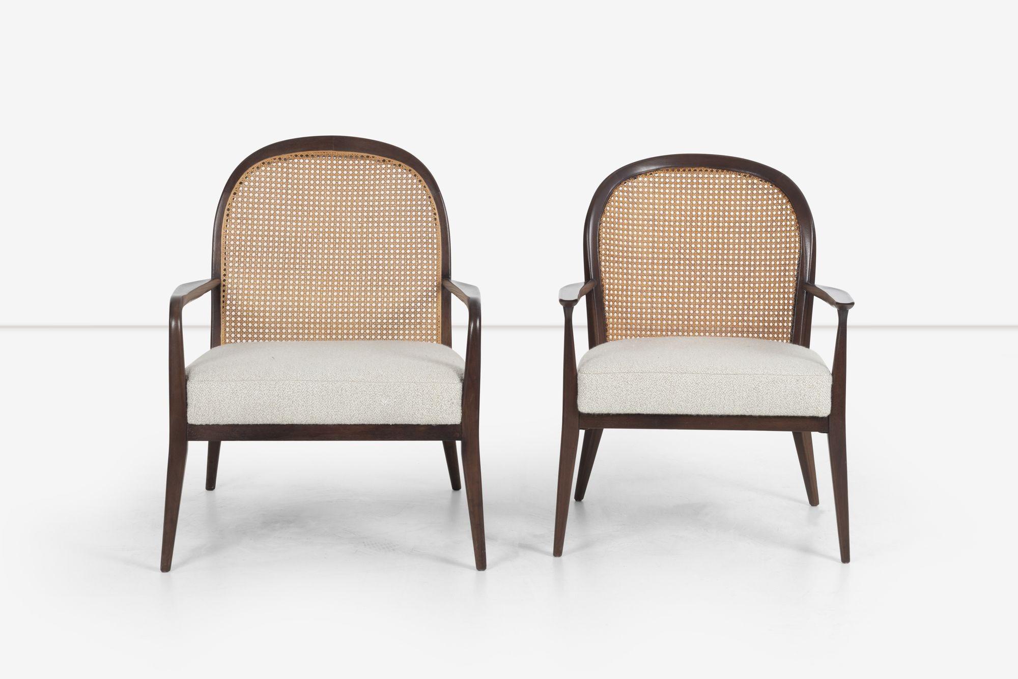 Ein Paar Paul McCobb-Sessel mit Rohrrückenlehne für Widdicomb (amerikanisch) im Angebot