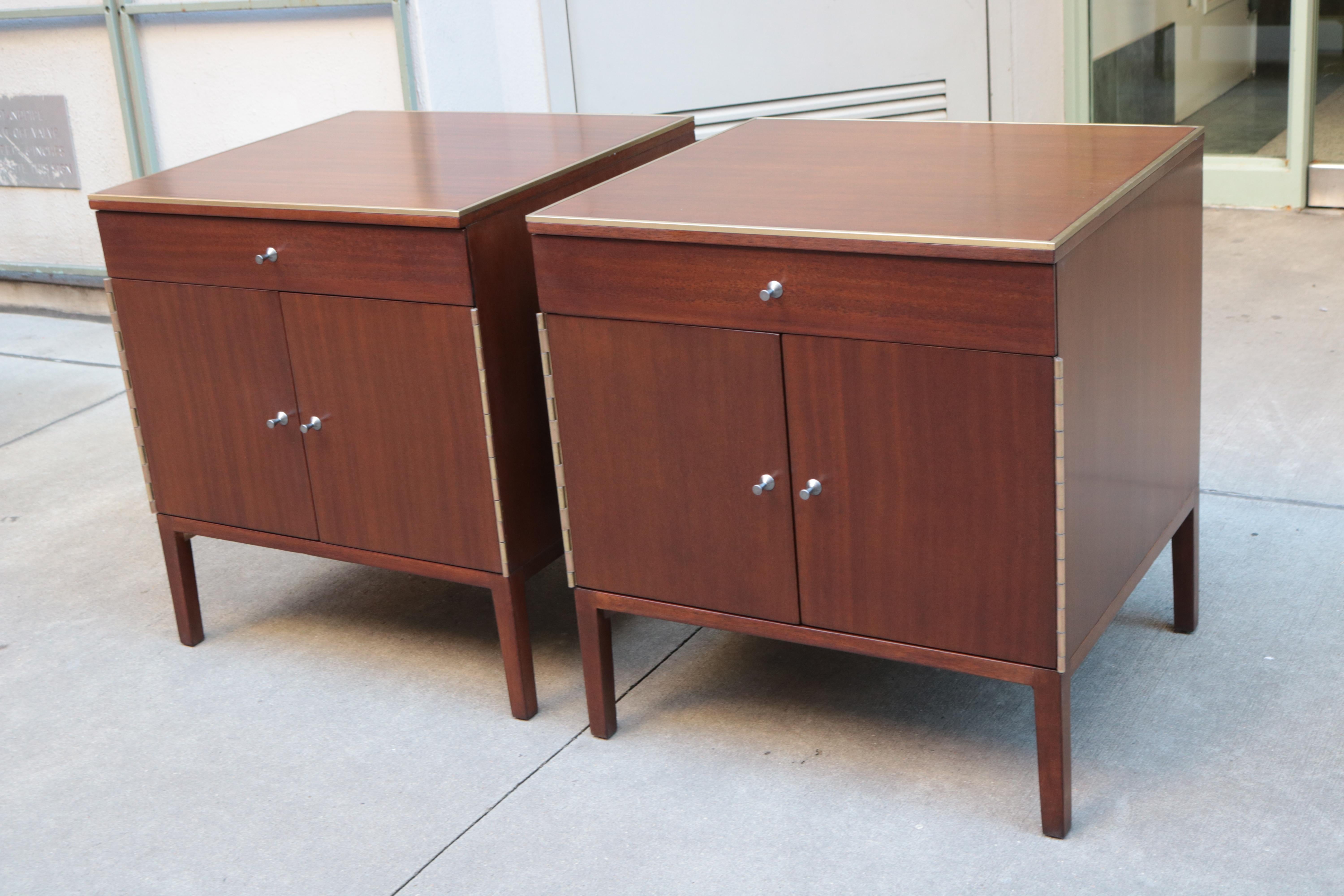Pair of Paul McCobb Designed Modernist Side Cabinets For Sale 5