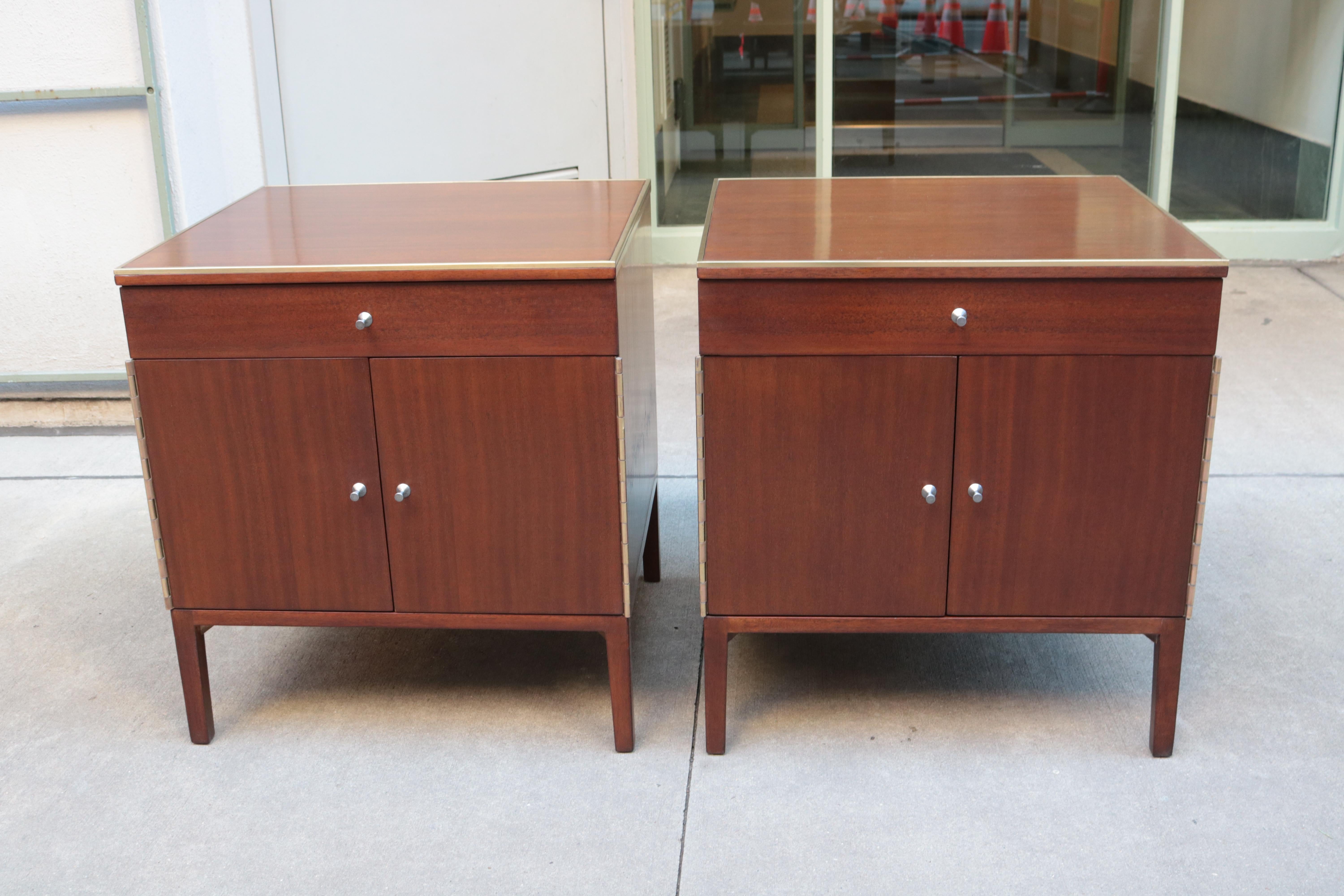 Pair of Paul McCobb Designed Modernist Side Cabinets For Sale 6
