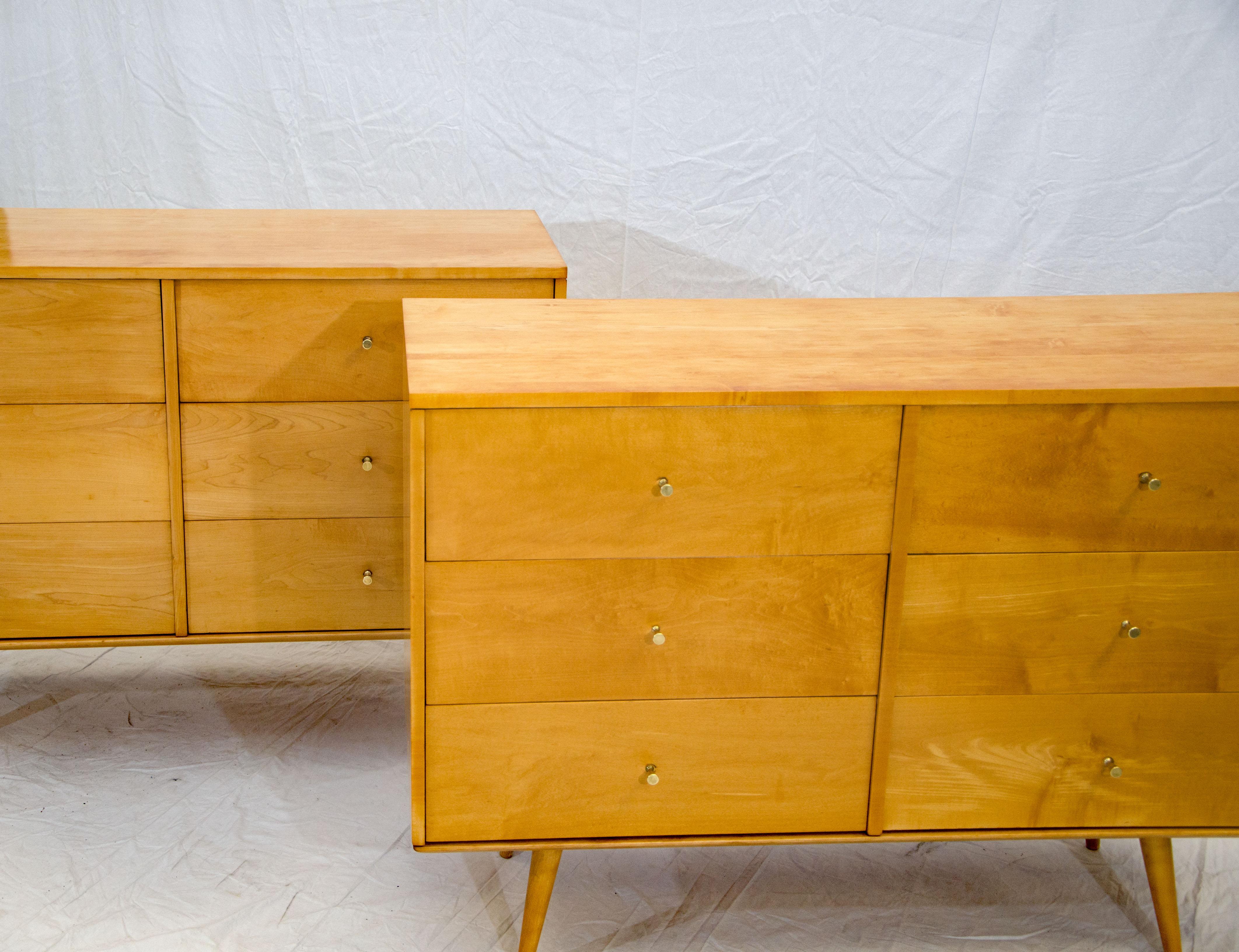 Mid-Century Modern Pair of Paul McCobb Dressers / Chests on Platforms, Planner Group