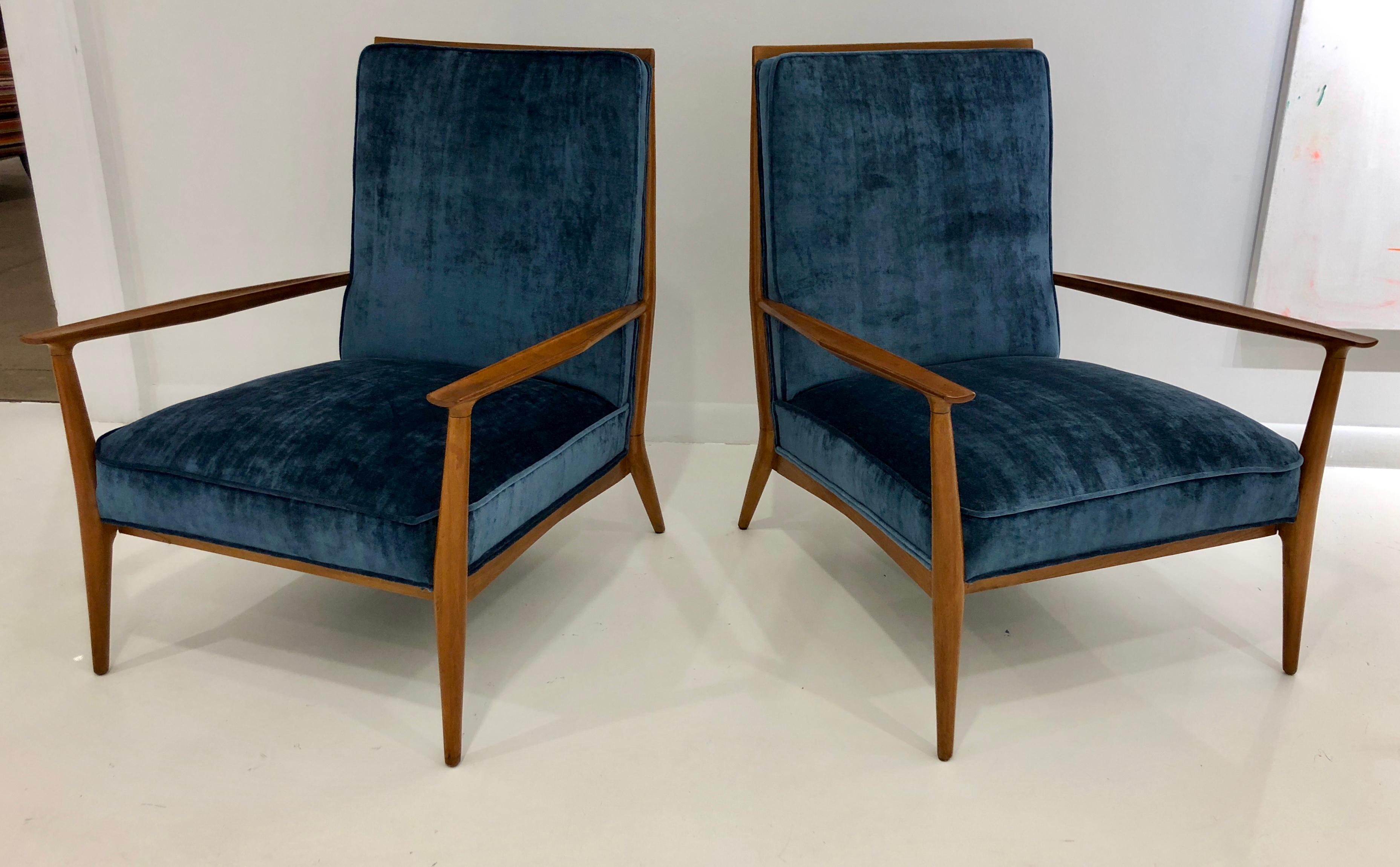 Mid-Century Modern Pair of Paul McCobb Easy Chairs For Sale