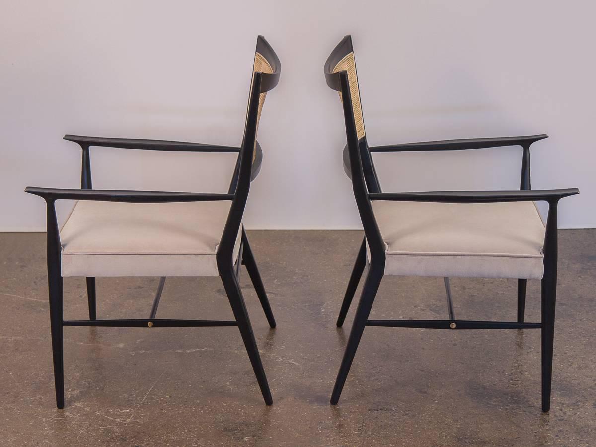 Mid-Century Modern Pair of Paul McCobb Ebonized Occasional Chairs