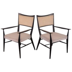 Pair of Paul McCobb Ebonized Occasional Chairs