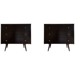 Pair of Paul McCobb for Planner Group Ebony Chests