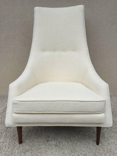 Pair of Paul McCobb High Back Club Chairs or Slipper Chairs