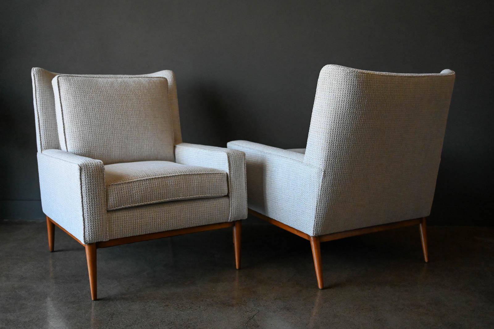 Pair of Paul McCobb Model 302 Lounge Chairs with Ottoman, circa 1955 3