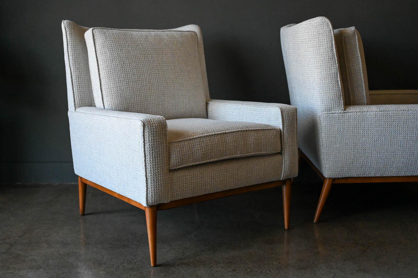 Pair of Paul McCobb Model 302 Lounge Chairs with Ottoman, circa 1955 1