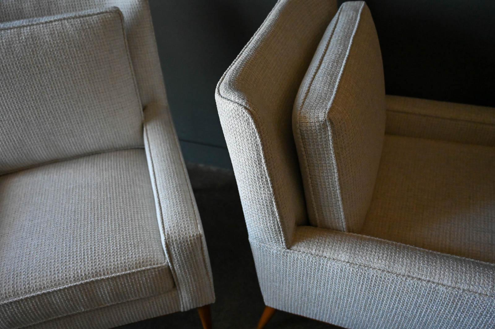 Pair of Paul McCobb Model 302 Lounge Chairs with Ottoman, circa 1955 2