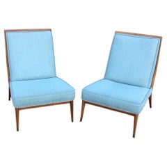 Pair of Paul McCobb Model 400 Slipper Chairs for Custom Craft, Circa 1955