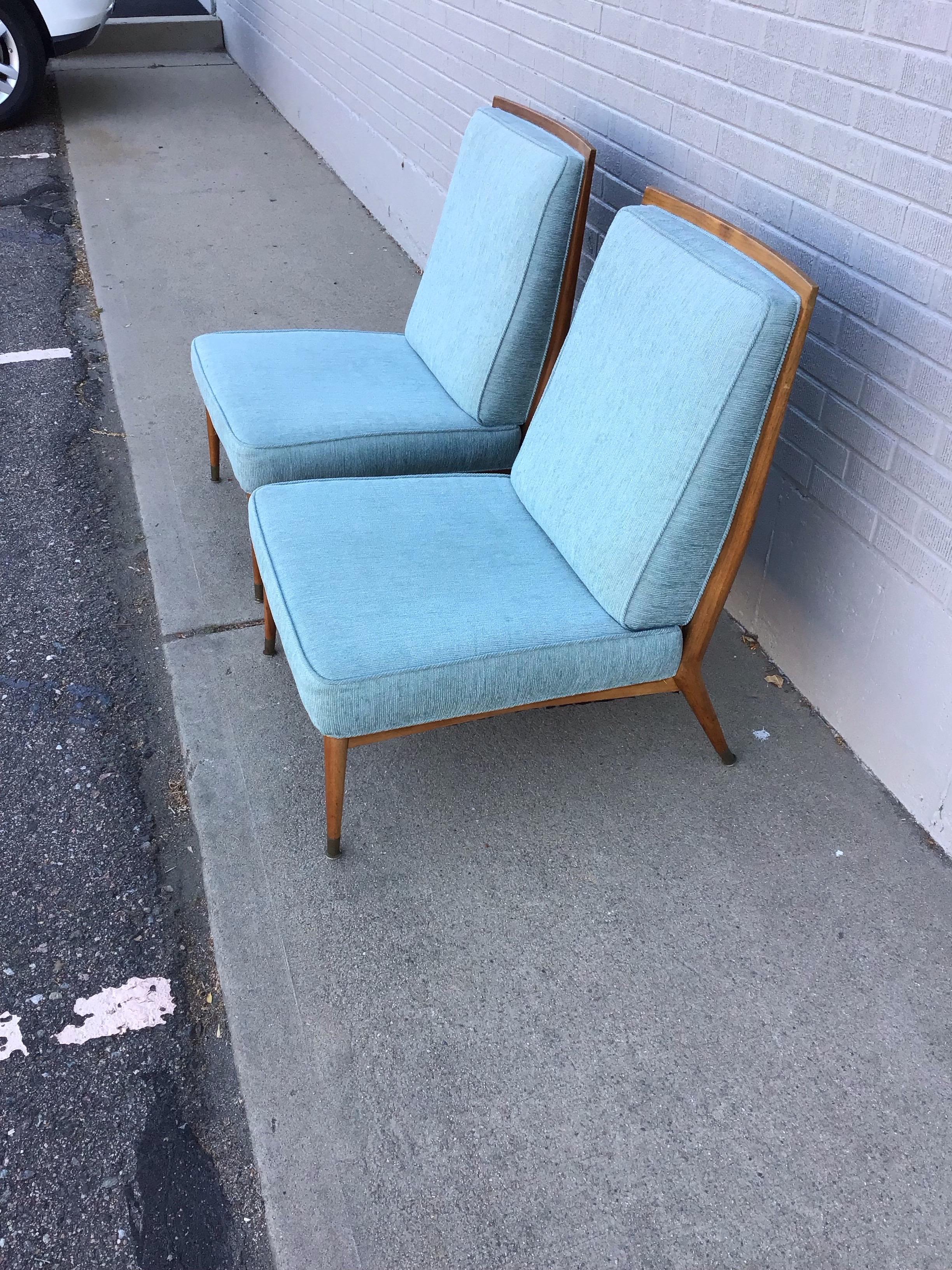 Mid-Century Modern Paire de chaises à pantoufles Model No 400 de Paul McCobb pour Custom Craft, vers 1955 en vente