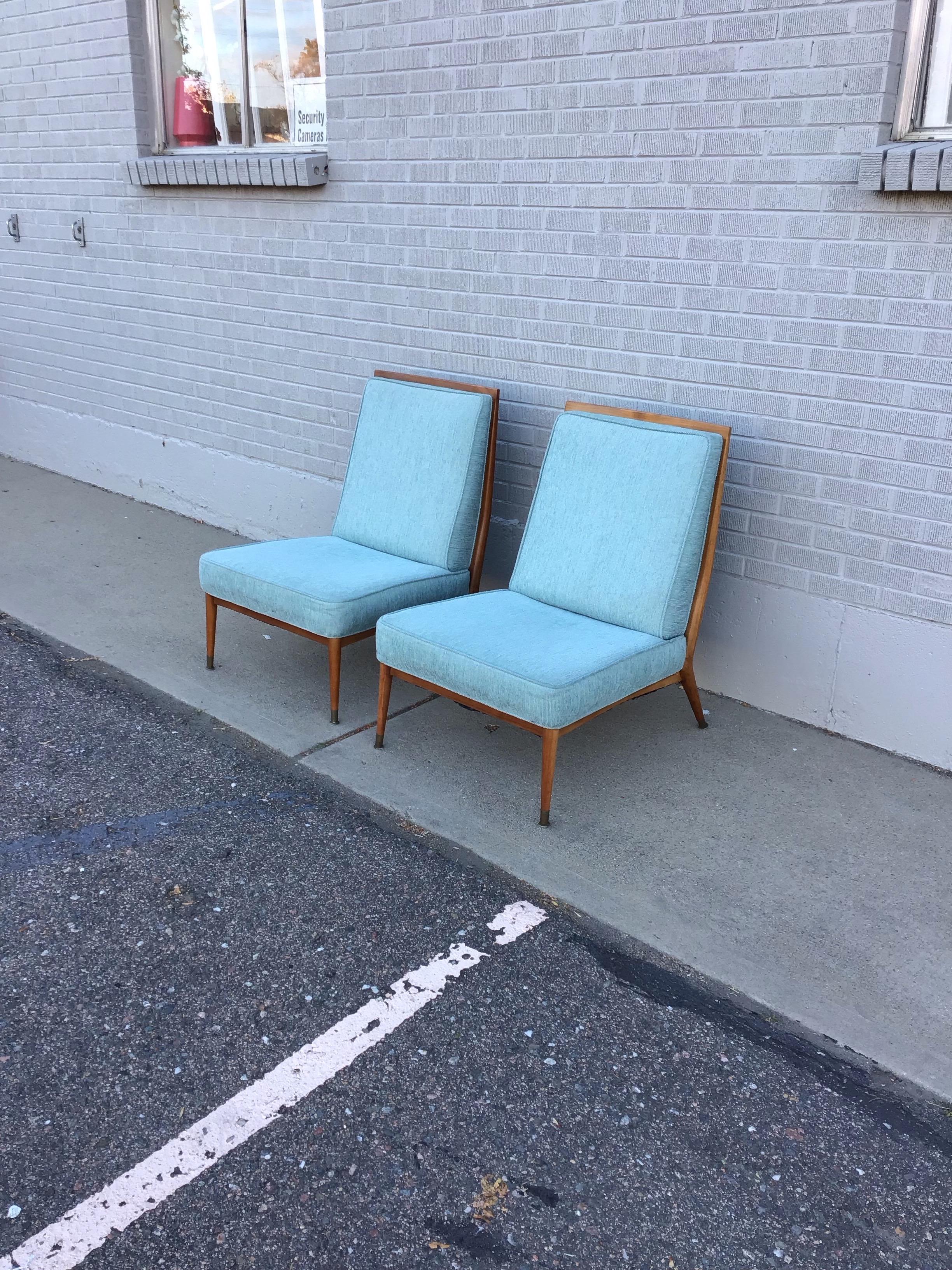 Américain Paire de chaises à pantoufles Model No 400 de Paul McCobb pour Custom Craft, vers 1955 en vente